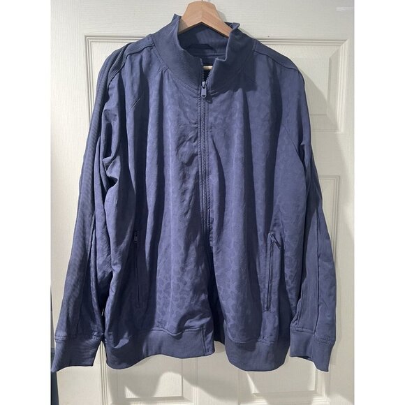 Athleta Brooklyn Bomber Jacket, Leopard Medieval Violet SIZE 2X - Picture 4 of 13